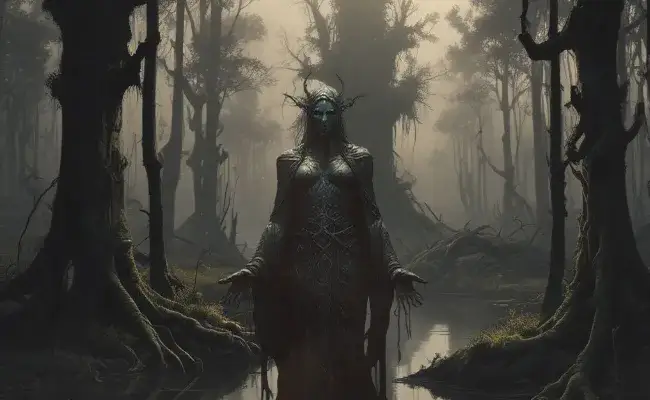 Ritual Phantom - a spectral wraith rising from a hollowed fen